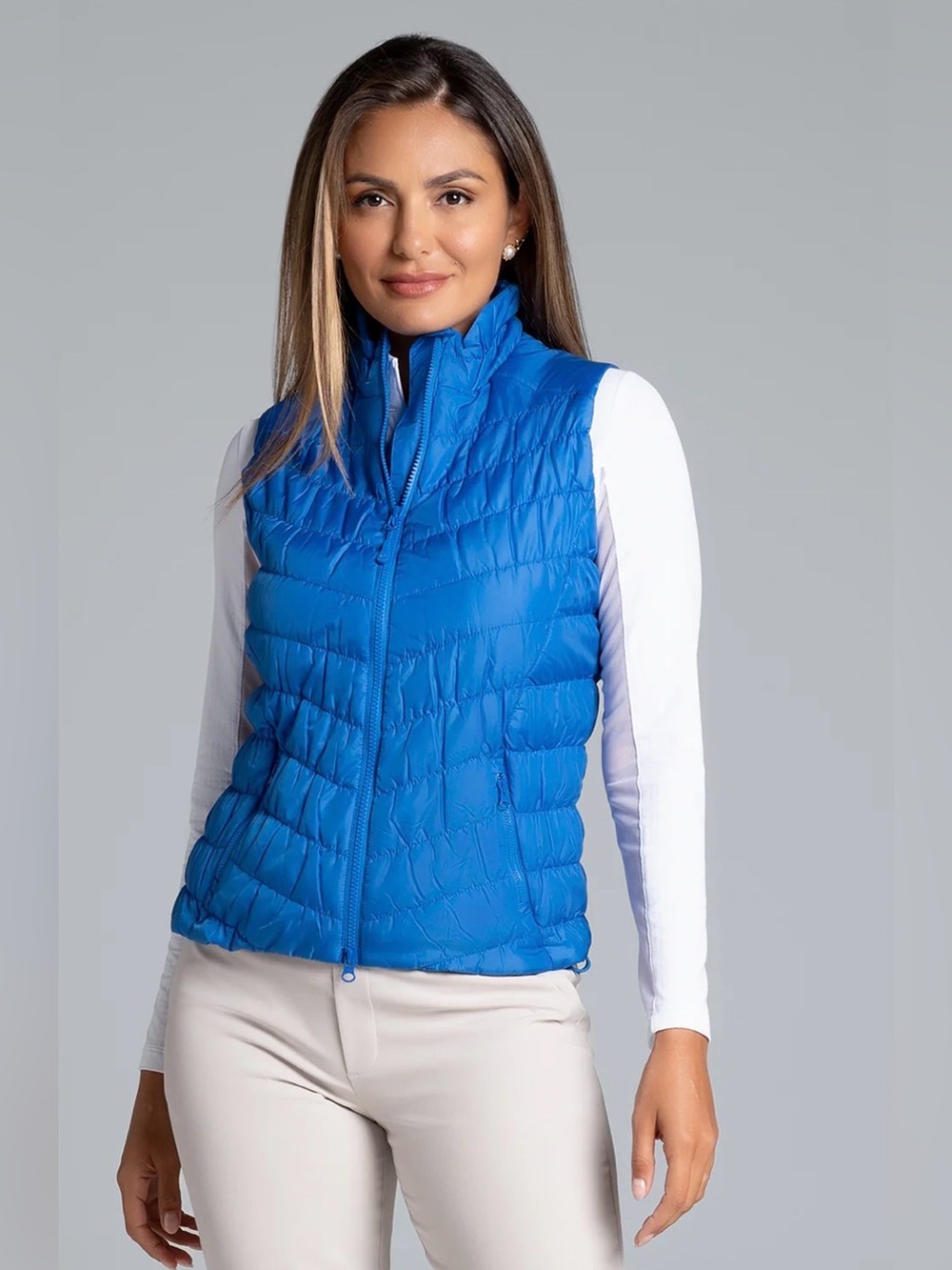 NWT Women’s Ibkul Puffer Vest Blue Small 31000